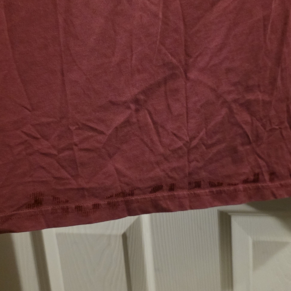 Maison Margiela Aids Awareness T Shirt V Neck Burgundy Size L - Picture 8 of 10